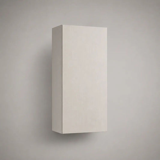 Hängeschrank mit Tür und 2 Einlegeböden, Wandregal aus melaminbeschichteter Spanplatte, Weiß, 40 × 80 × 25 cm